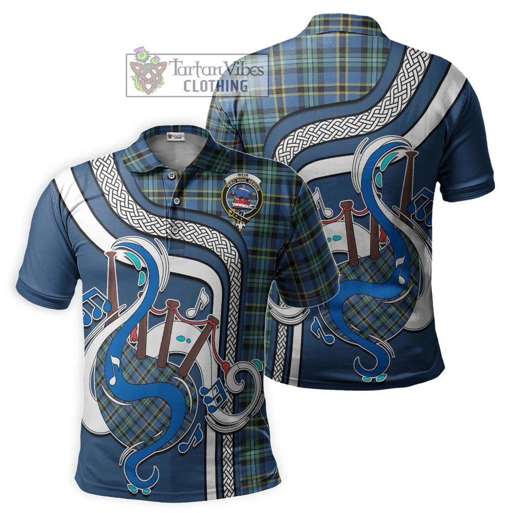 Tartan Vibes Clothing Weir Ancient Tartan Polo Shirt with Epic Bagpipe Style