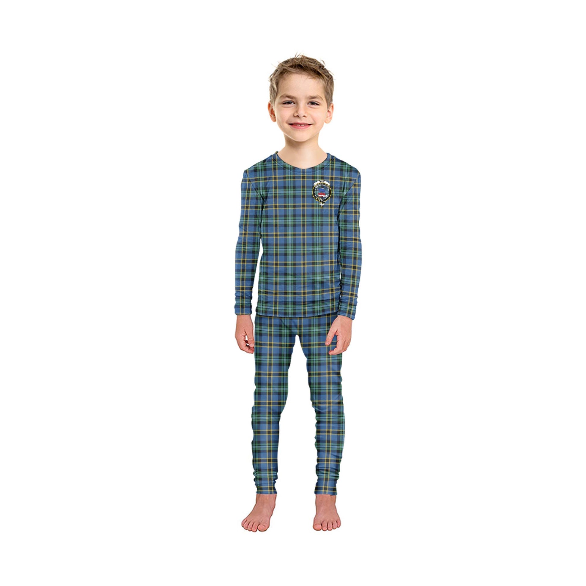 Weir Ancient Tartan Pajamas Family Set with Family Crest - Tartanvibesclothing