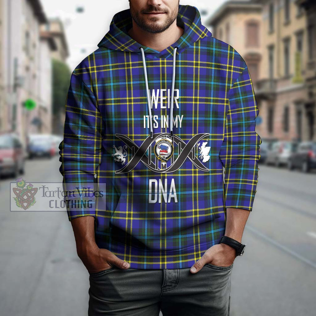 Weir Modern Tartan Hoodie with Family Crest DNA In Me Style Pullover Hoodie - Tartanvibesclothing Shop