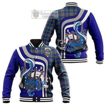 Weir Modern Tartan Baseball Jacket with Epic Bagpipe Style