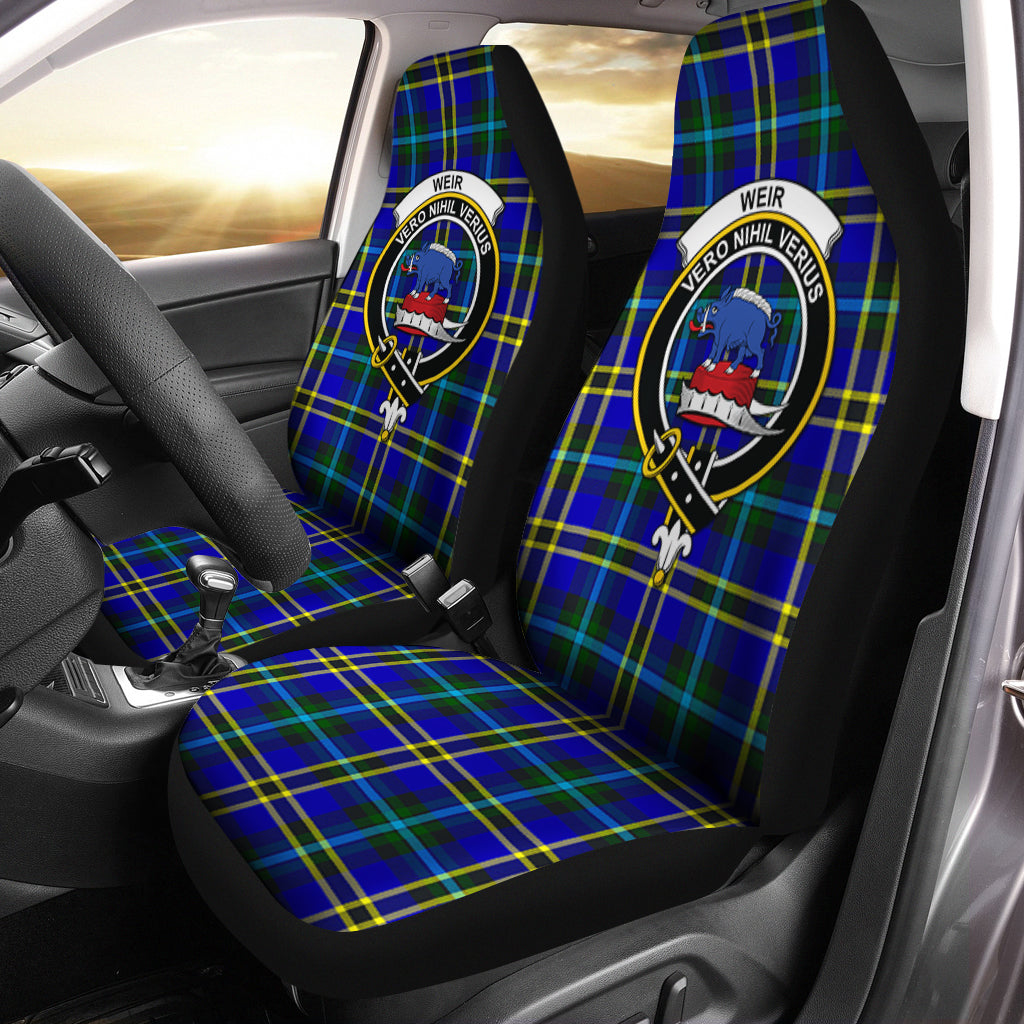 Weir Modern Tartan Car Seat Cover with Family Crest One Size - Tartanvibesclothing