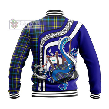 Weir Modern Tartan Baseball Jacket with Epic Bagpipe Style