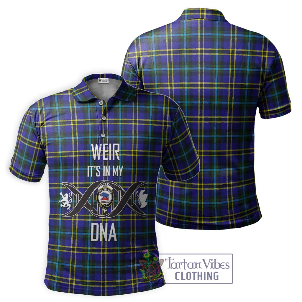 Tartan Vibes Clothing Weir Modern Tartan Polo Shirt with Family Crest DNA In Me Style