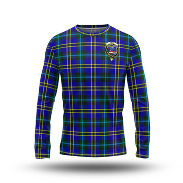 Weir Modern Tartan Long Sleeve T-Shirt with Family Crest