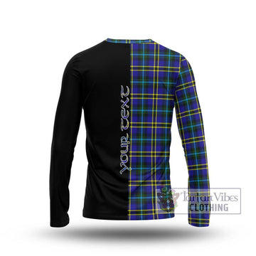 Weir Modern Tartan Long Sleeve T-Shirt with Family Crest and Half Of Me Style