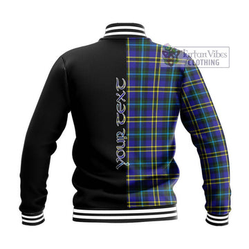 Weir Modern Tartan Baseball Jacket with Family Crest and Half Of Me Style