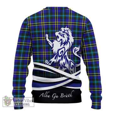 Weir Modern Tartan Ugly Sweater with Alba Gu Brath Regal Lion Emblem