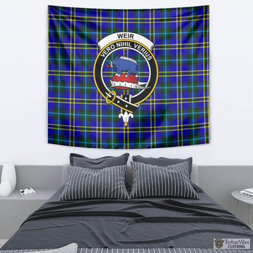 Weir Modern Tartan Tapestry Wall Hanging and Home Decor for Room with Family Crest