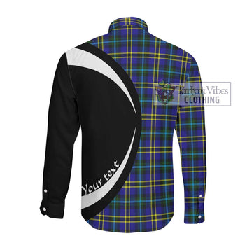 Weir Modern Tartan Long Sleeve Button Up with Family Crest Circle Style