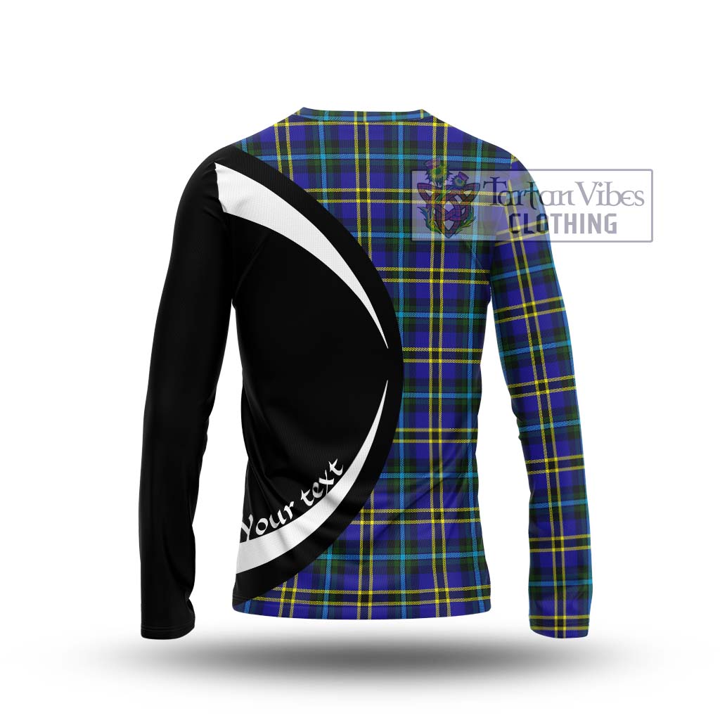 Weir Modern Tartan Long Sleeve T-Shirt with Family Crest Circle Style - Tartan Vibes Clothing