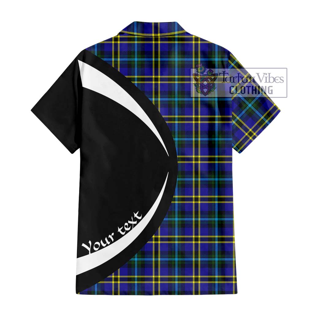 Tartan Vibes Clothing Weir Modern Tartan Short Sleeve Button Up with Family Crest Circle Style