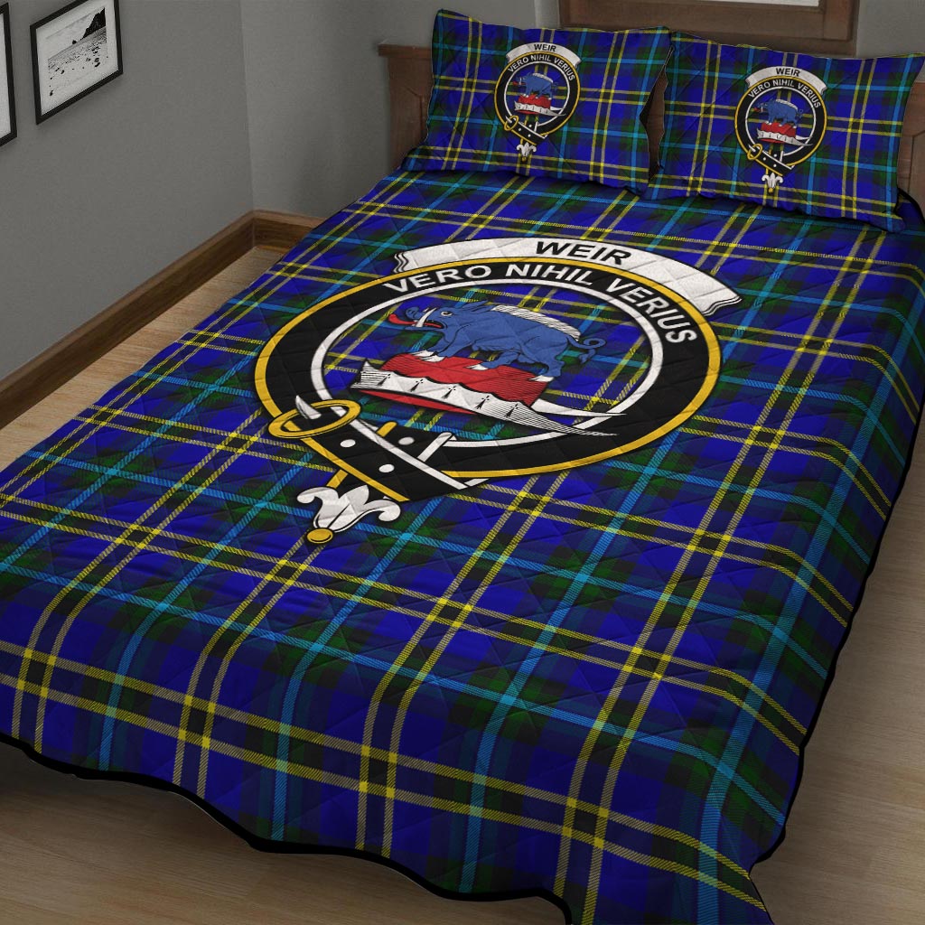 Weir Modern Tartan Quilt Bed Set with Family Crest