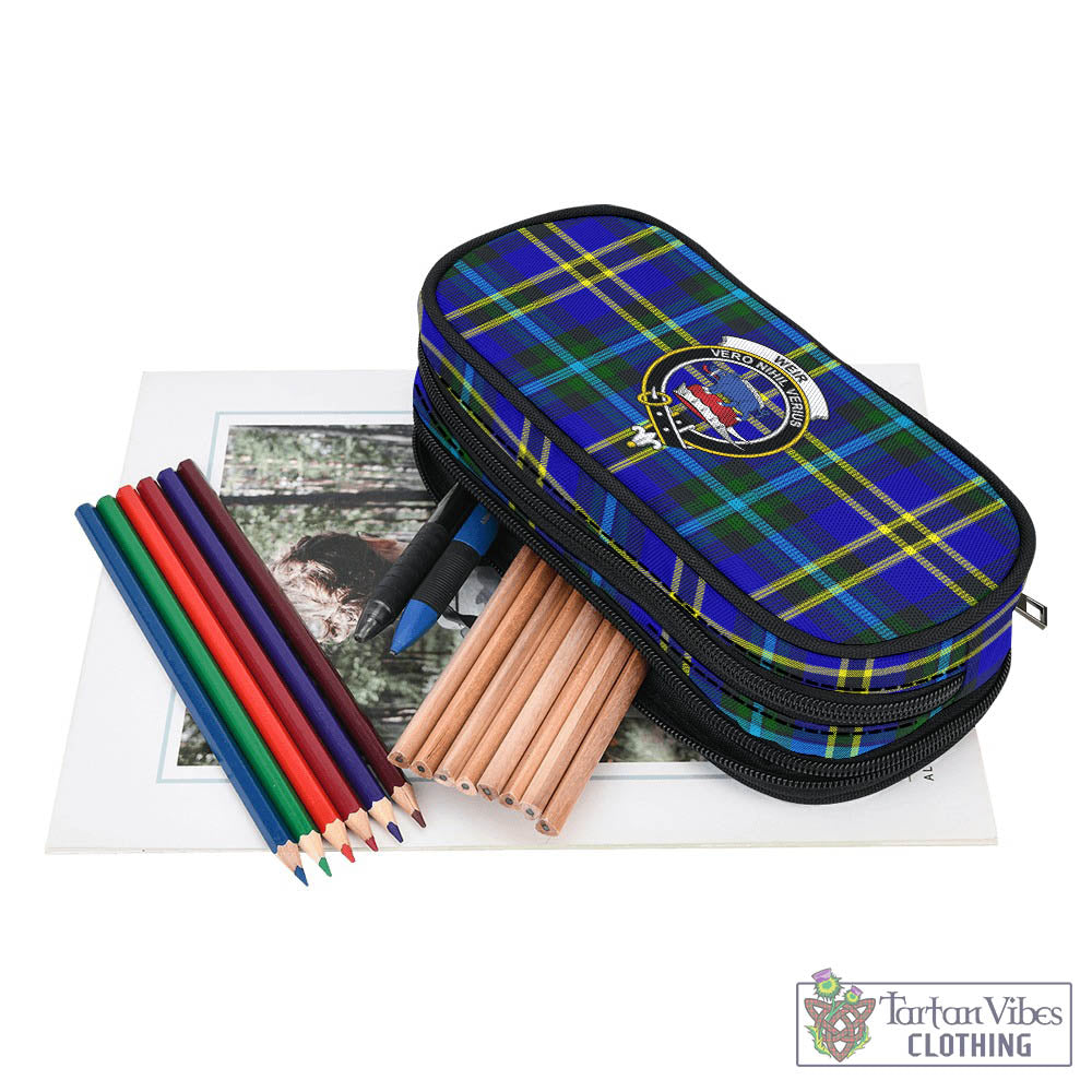 Tartan Vibes Clothing Weir Modern Tartan Pen and Pencil Case with Family Crest