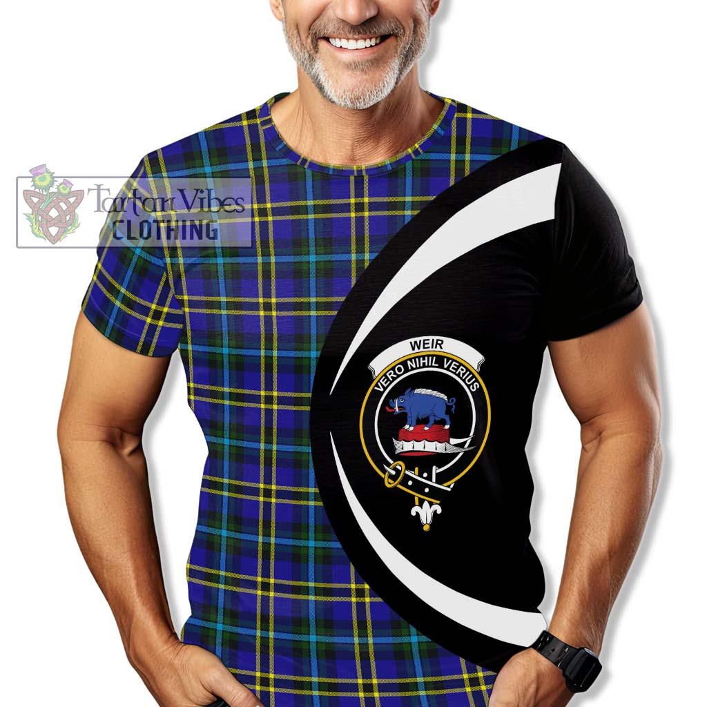 Tartan Vibes Clothing Weir Modern Tartan T-Shirt with Family Crest Circle Style