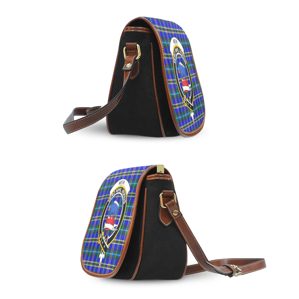 Weir Modern Tartan Saddle Bag with Family Crest - Tartan Vibes Clothing