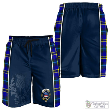 Weir Modern Tartan Men's Shorts with Family Crest and Scottish Thistle Vibes Sport Style