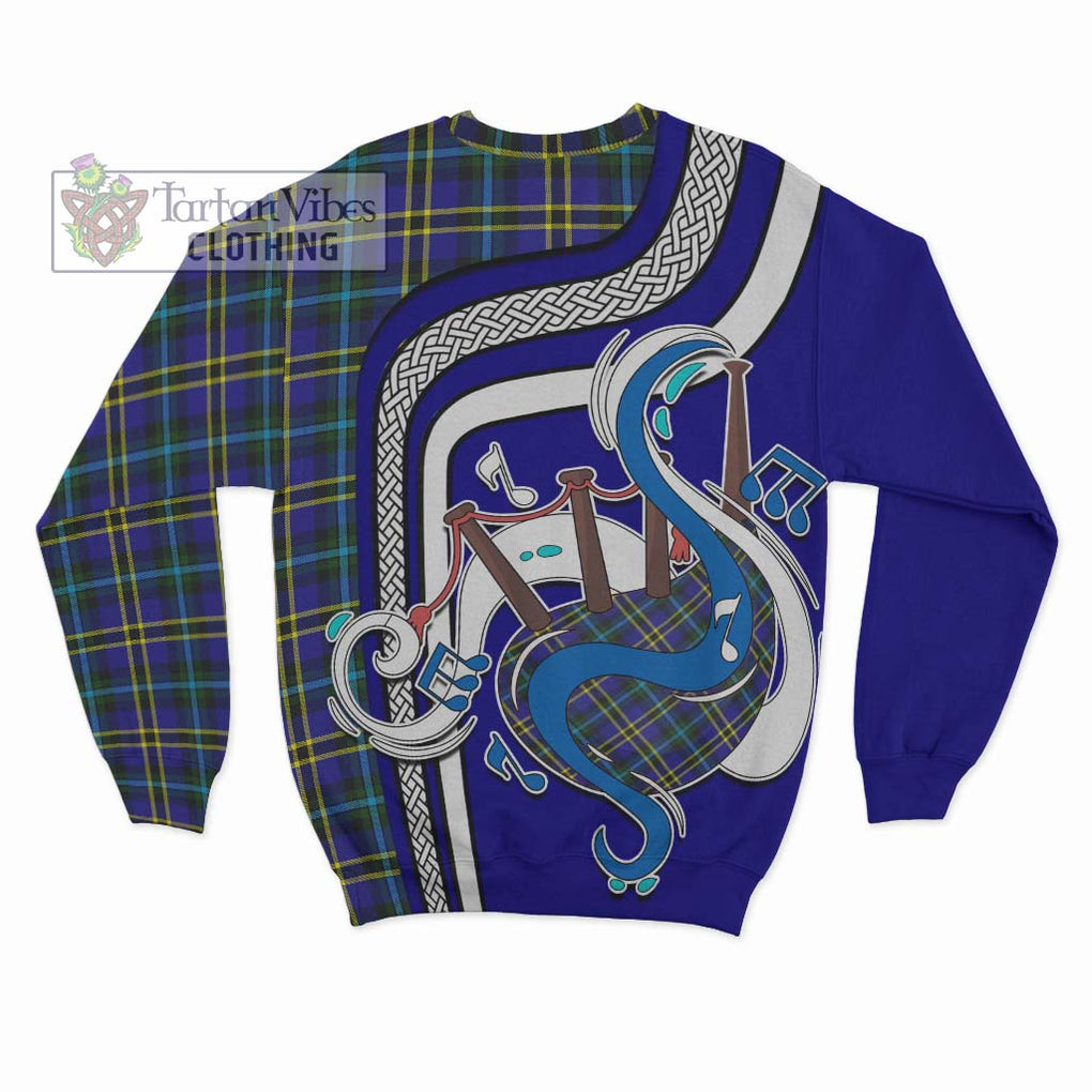 Tartan Vibes Clothing Weir Modern Tartan Sweatshirt with Epic Bagpipe Style