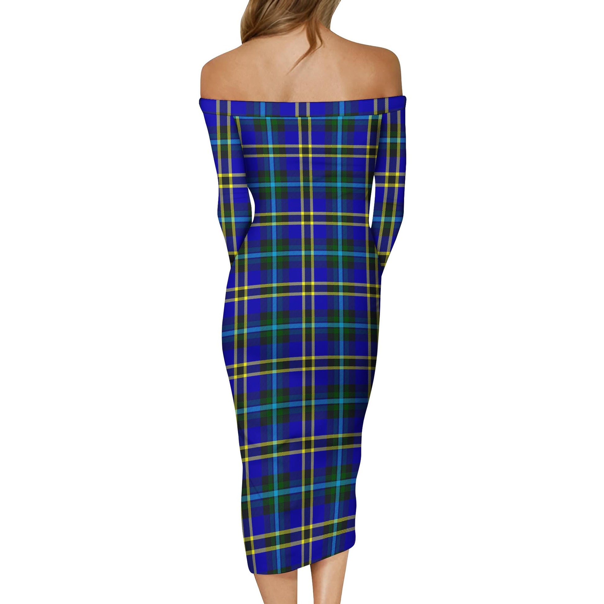 Weir Modern Tartan Off Shoulder Lady Dress - Tartanvibesclothing