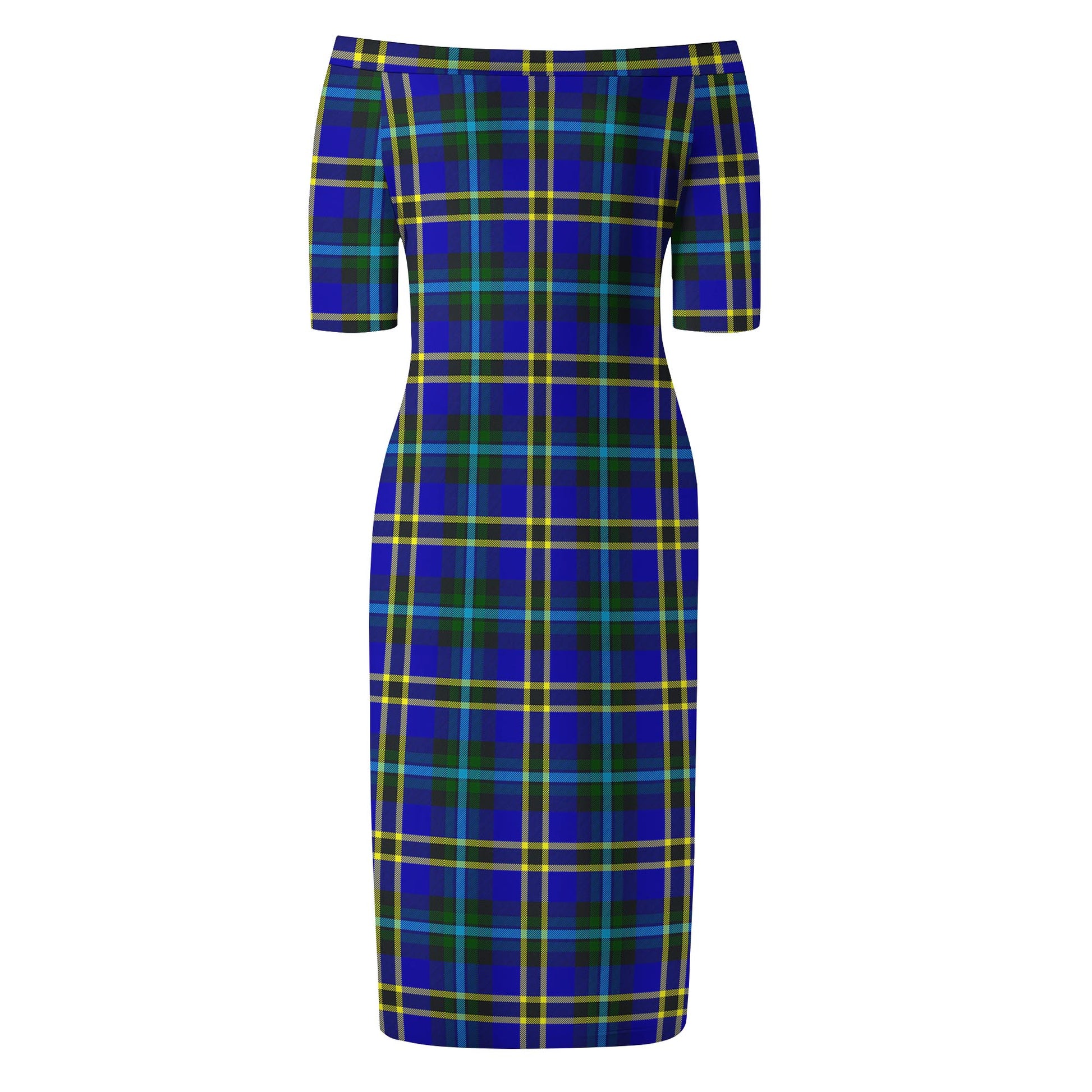 Weir Modern Tartan Off Shoulder Lady Dress - Tartanvibesclothing