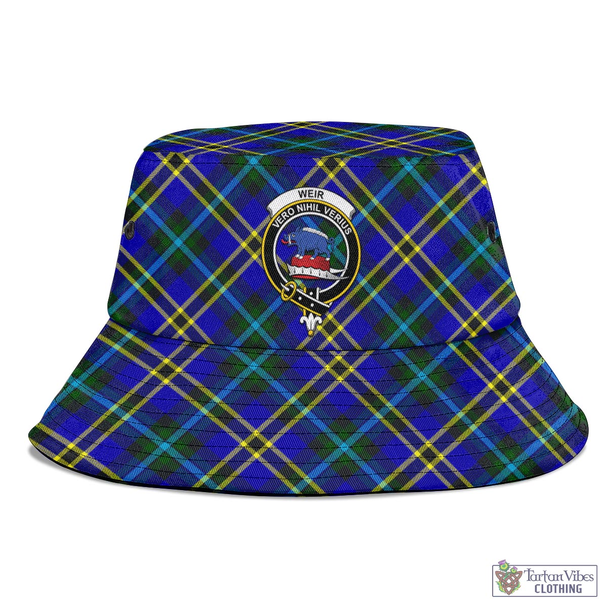 Tartan Vibes Clothing Weir Modern Tartan Bucket Hat with Family Crest