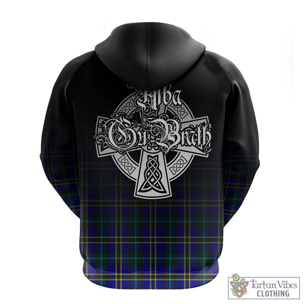 Tartan Vibes Clothing Weir Modern Tartan Hoodie Featuring Alba Gu Brath Family Crest Celtic Inspired