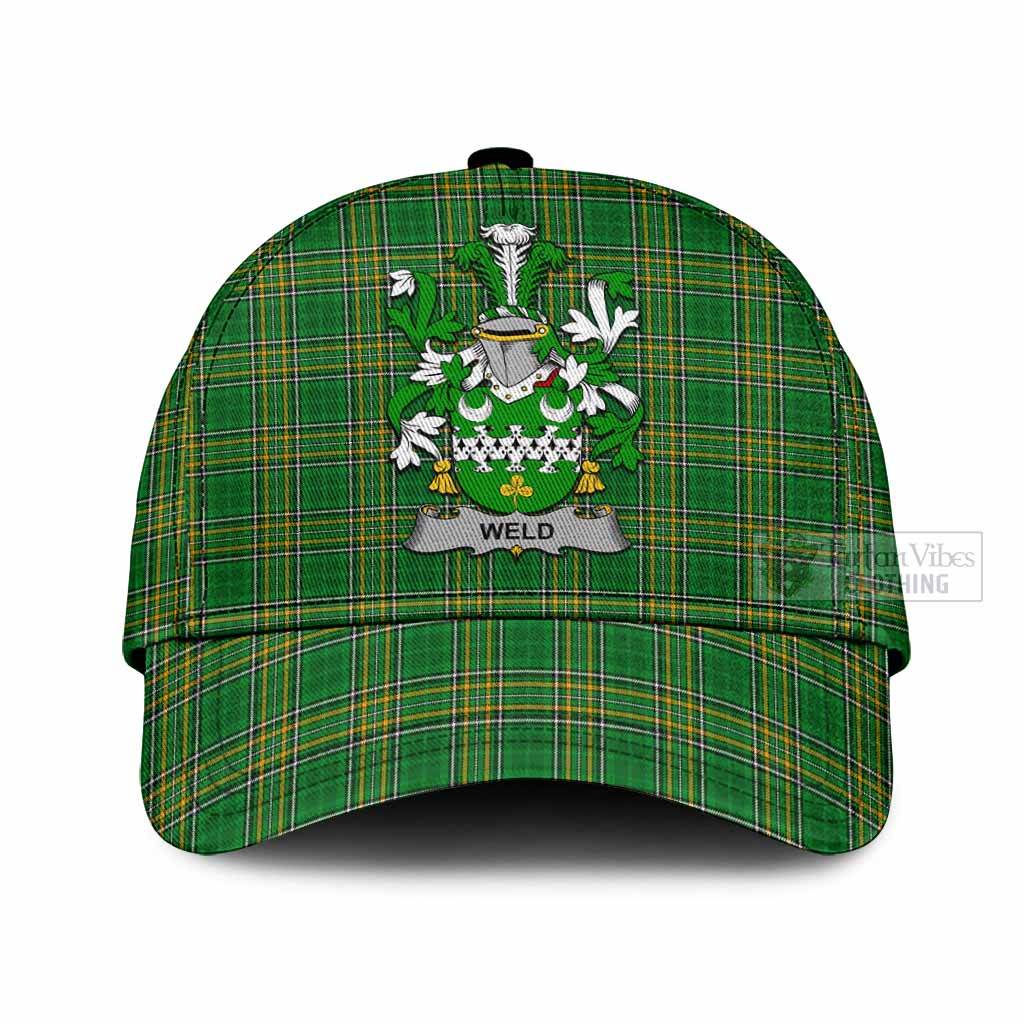 Tartan Vibes Clothing Weld Irish Clan Tartan Classic Cap with Coat of Arms