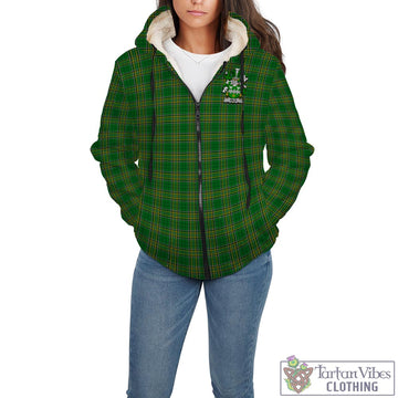 Weld Irish Clan Tartan Sherpa Hoodie with Coat of Arms