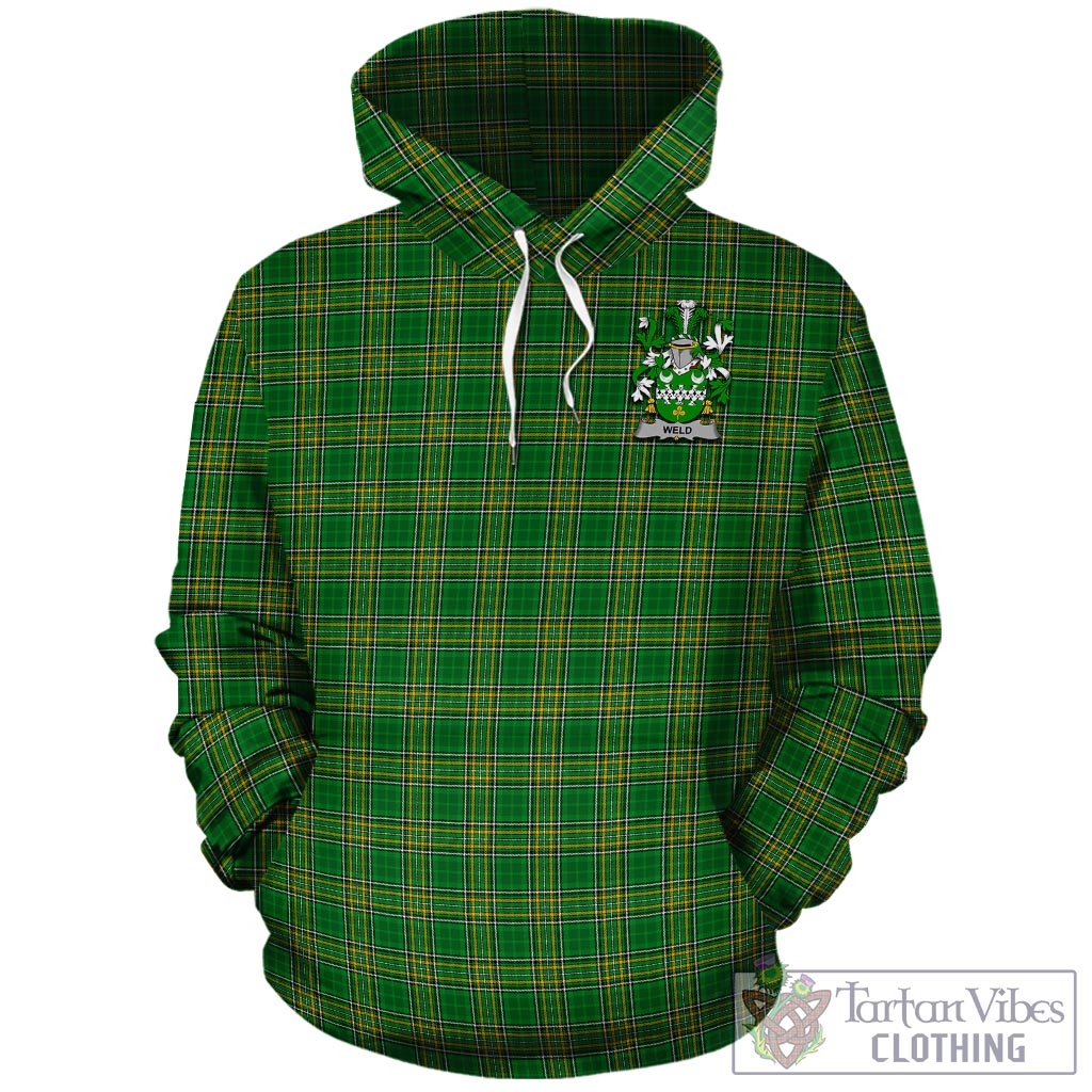 Weld Irish Clan Tartan Hoodie with Coat of Arms - Tartan Vibes Clothing