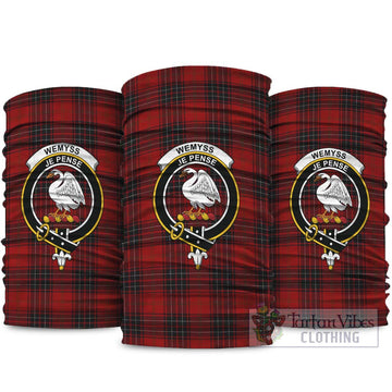 Wemyss Tartan Neck Gaiters, Tartan Bandanas, Tartan Head Band with Family Crest