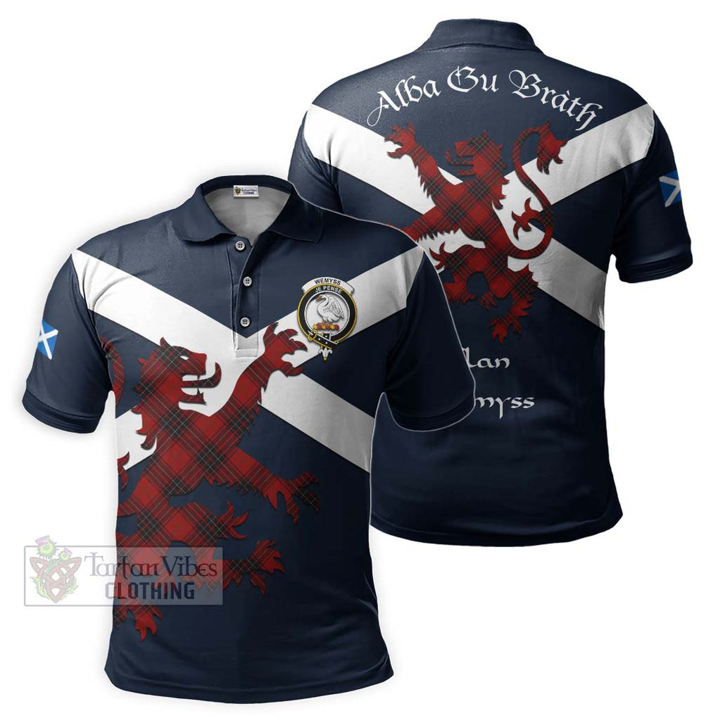 Tartan Vibes Clothing Wemyss Tartan Lion Rampant Polo Shirt – Proudly Display Your Heritage with Alba Gu Brath and Clan Name