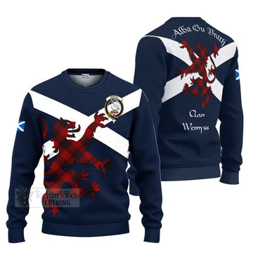 Wemyss Tartan Lion Rampant Ugly Sweater Proudly Display Your Heritage with Alba Gu Brath and Clan Name