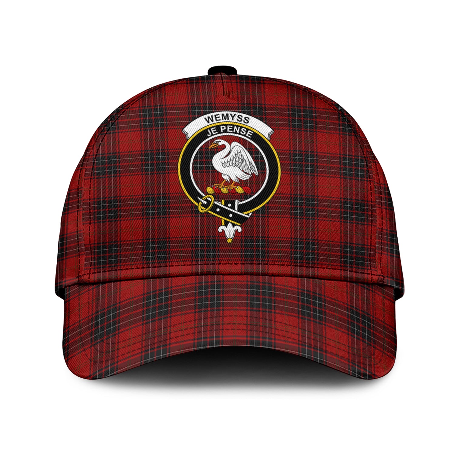 Wemyss Tartan Classic Cap with Family Crest Classic Cap Universal Fit - Tartan Vibes Clothing