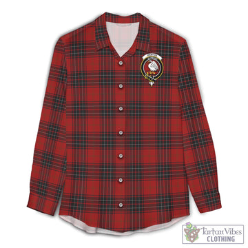 Wemyss Tartan Women's Casual Shirt with Family Crest