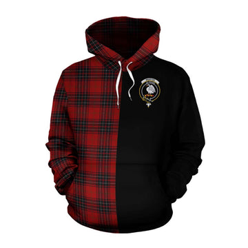 Wemyss Tartan Cotton Hoodie with Family Crest and Half Of Me Style