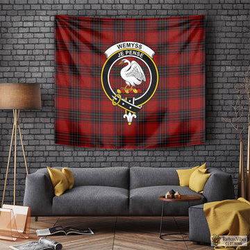 Wemyss Tartan Tapestry Wall Hanging and Home Decor for Room with Family Crest