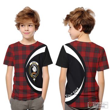 Wemyss Tartan Kid T-Shirt with Family Crest Circle Style Youth XL Size14 - Tartan Vibes Clothing