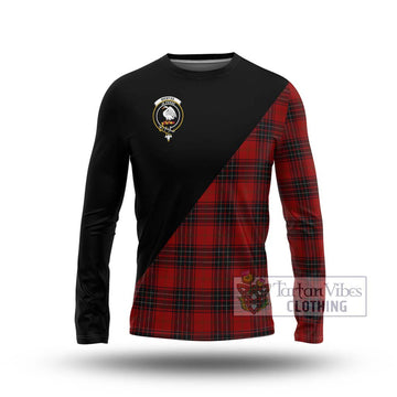 Wemyss Tartan Long Sleeve T-Shirt with Family Crest and Military Logo Style