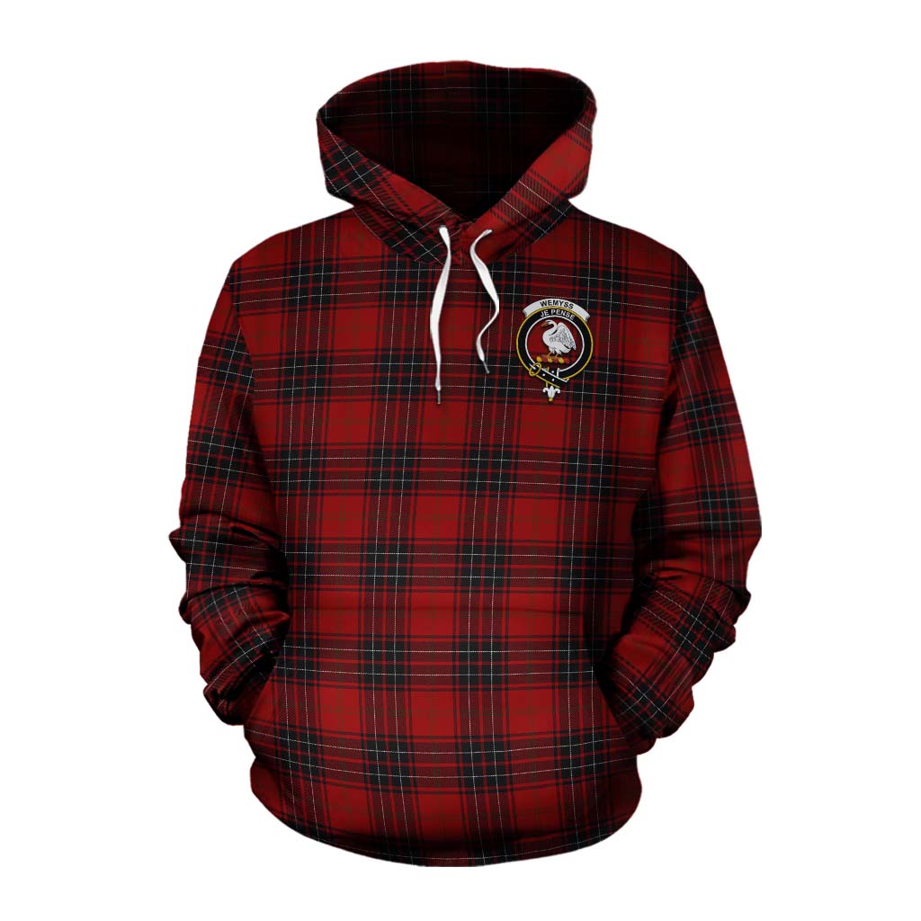 Tartan Vibes Clothing Wemyss Tartan Cotton Hoodie with Family Crest Celtic Skull Style