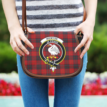 Wemyss Tartan Saddle Bag with Family Crest