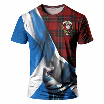 Wemyss Tartan T-Shirt with Family Crest Scotland Patriotic Style