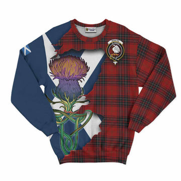 Wemyss Tartan Family Crest Sweatshirt Scottish Thistle Celtic Inspired Unisex - Tartan Vibes Clothing