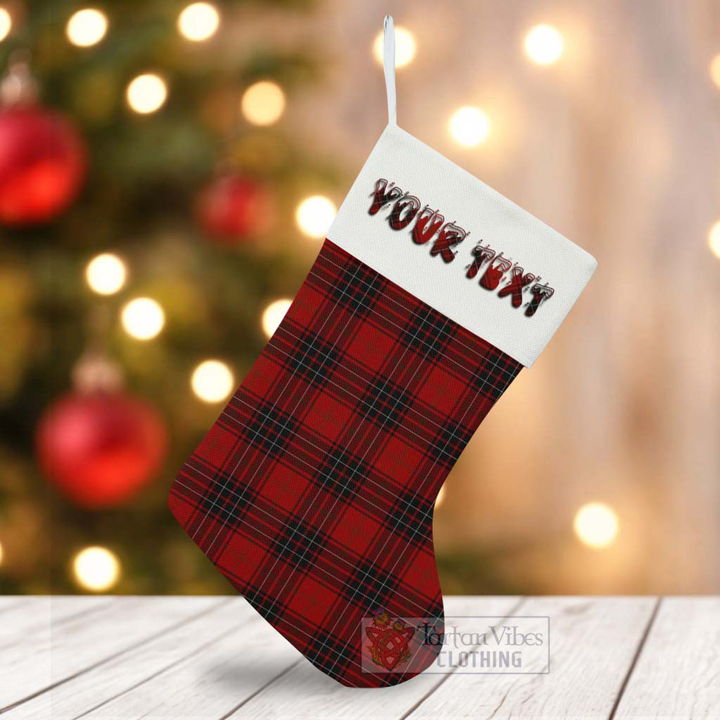 Tartan Vibes Clothing Wemyss Tartan Christmas Stocking with Personalized Text