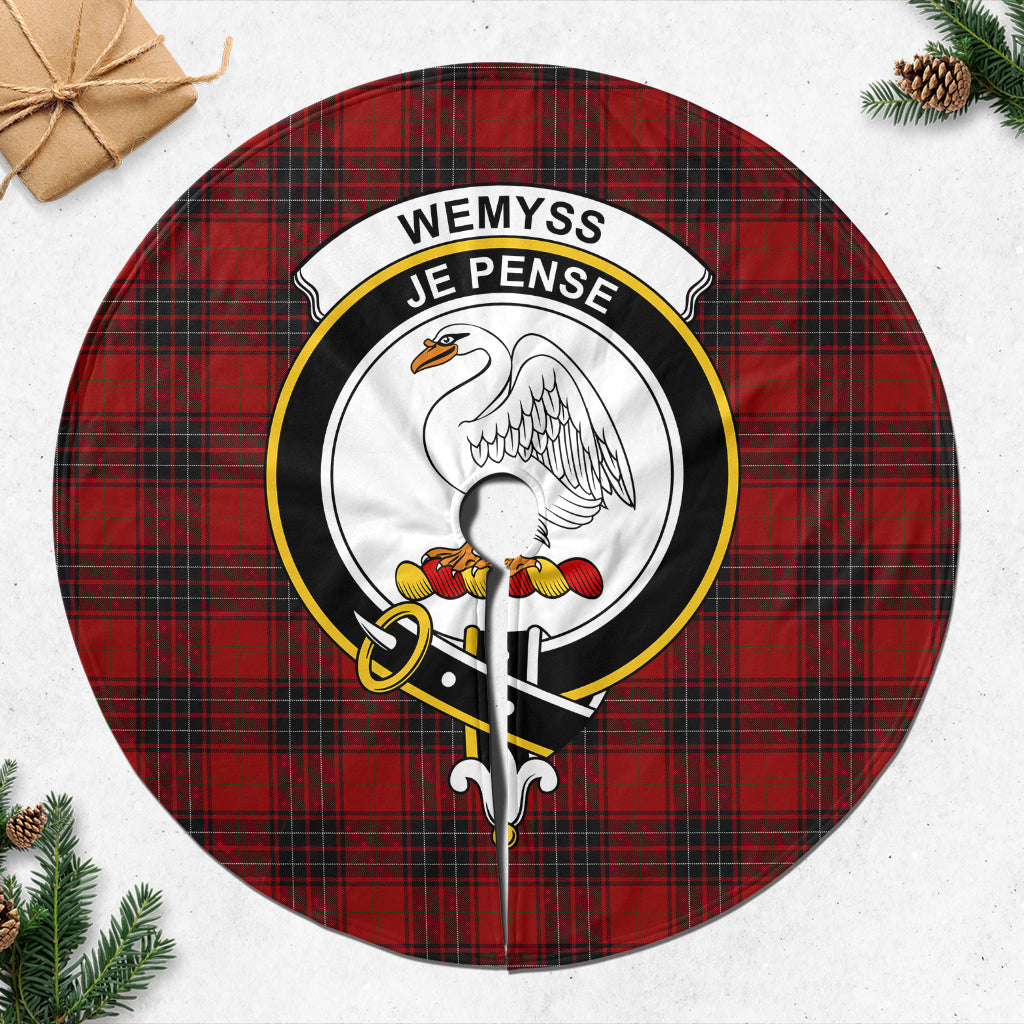 wemyss-tartan-christmas-tree-skirt-with-family-crest