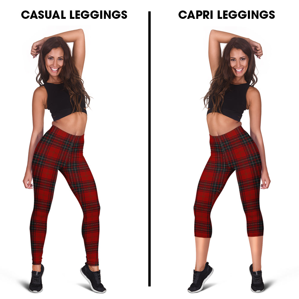 Wemyss Tartan Womens Leggings Capri Leggings - Tartan Vibes Clothing