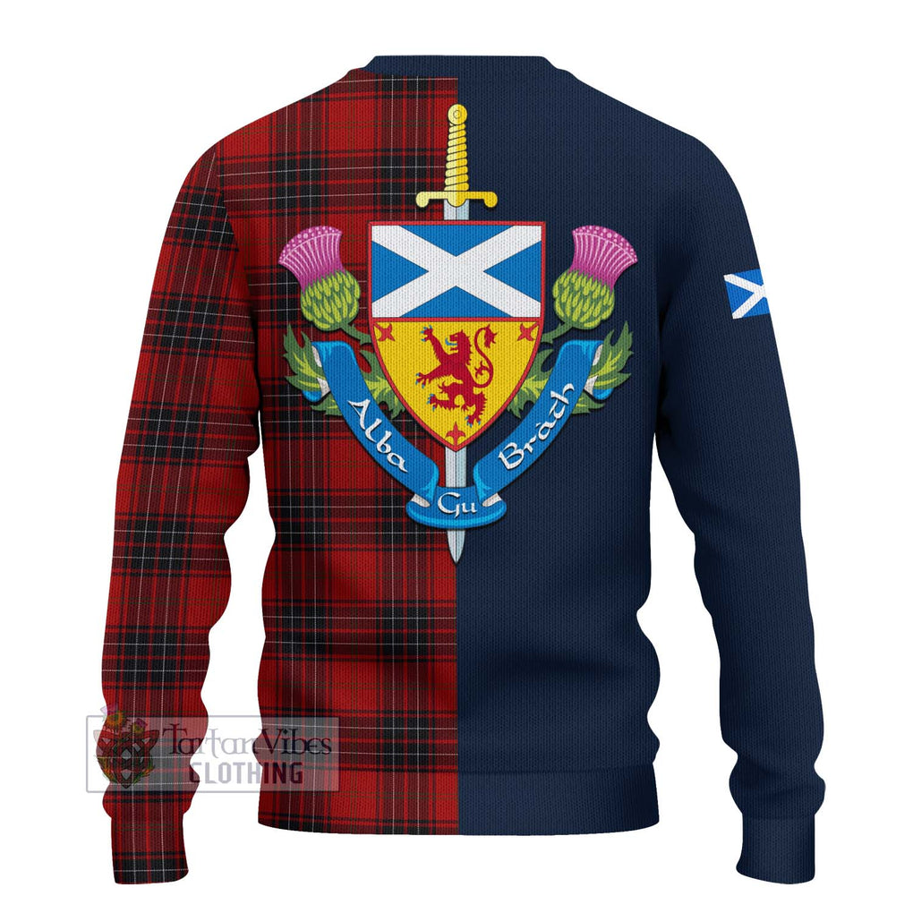 Wemyss Tartan Ugly Sweater Alba with Scottish Lion Royal Arm Half Style - Tartan Vibes Clothing