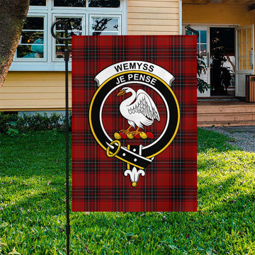 Wemyss Tartan Flag with Family Crest