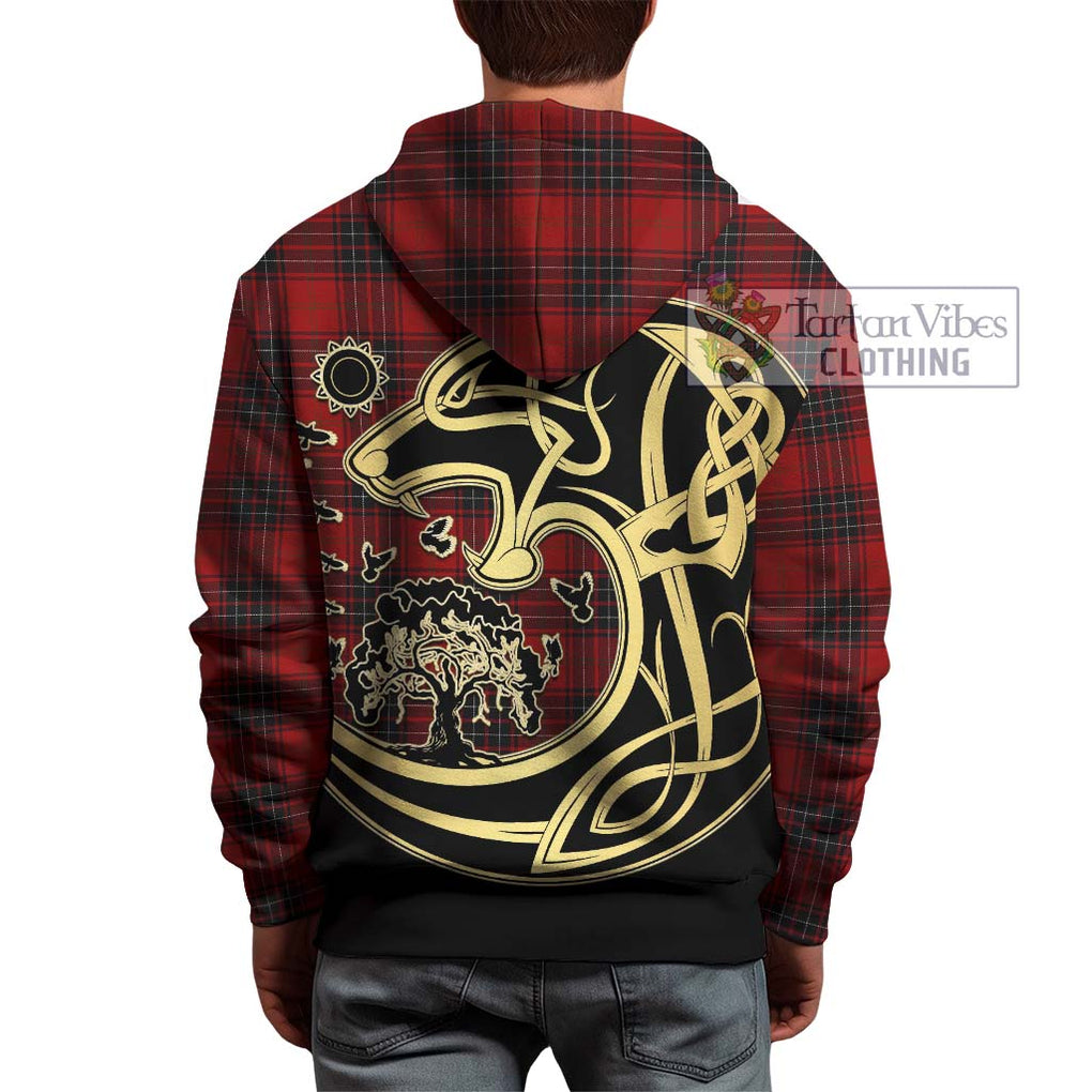 Wemyss Tartan Hoodie with Family Crest Celtic Wolf Style - Tartan Vibes Clothing