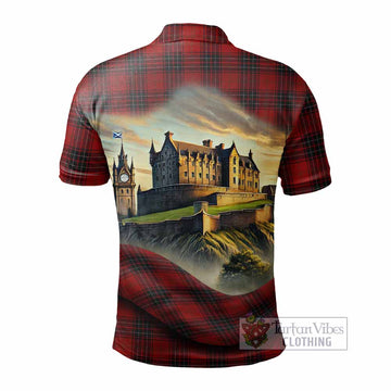 Wemyss Tartan Family Crest Polo Shirt with Scottish Ancient Castle Style - Tartan Vibes Clothing