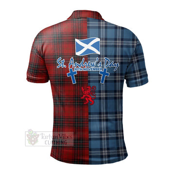 Wemyss Tartan Polo Shirt Happy St. Andrew's Day Half Tartan Style