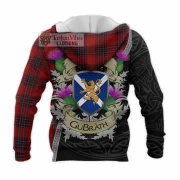 Wemyss Tartan Family Crest Knitted Hoodie Lion Rampant Royal Thistle Shield Celtic Inspired - Tartan Vibes Clothing